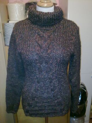 MAGLIONE MARRONE MELANGE