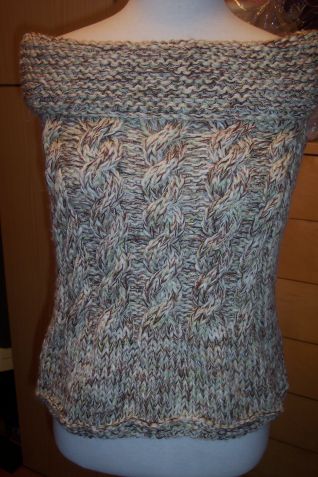 MANTELLINA MELANGE CON TRECCE