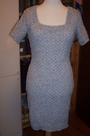 VESTITO GRIGIO LAVORAZIONE A INTRECCIO