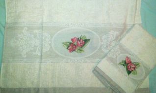 coppia asciugamani oblò ovale