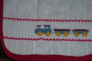 Tovagliolo trenino blu