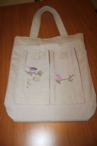 borsa con uccellini