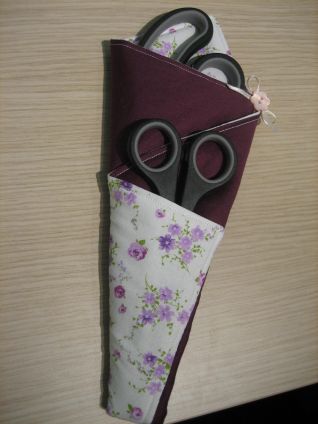 portaforbici a tre comparti