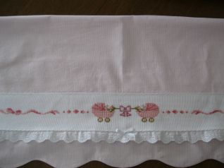 lenzuolino rosa con carrozzine 1