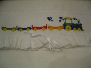 lenzuolo culla con trenino