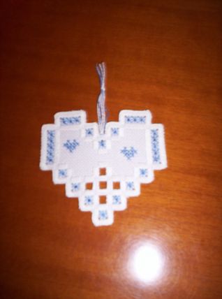 cuore hardanger azzurro