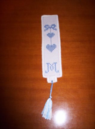 segnalibro  hardanger azzurro