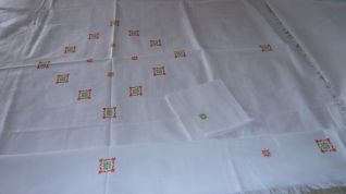 tovaglia piastrelline arancio