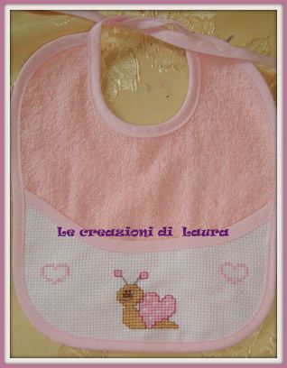 Bavaglino bimba con lumachina