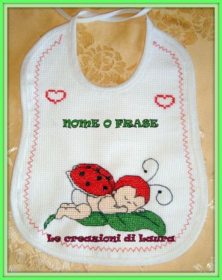 Bavaglino bimbo farfalla - porta fortuna