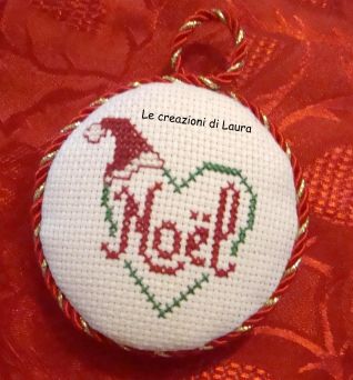 Natale addobbo pinkeep rotondo NOEL