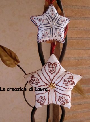 Natale addobbo stelline punto croce
