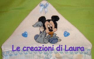 pORTA PANNOLINI BABY TOPOLINO DETTAGLIO PU NTO CROCE