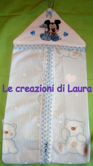 PORTA PANNOLINI BIMBO BABY TOPOLINO PUNTO CROCE