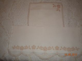 lenzuolino+cuscino a intaglio