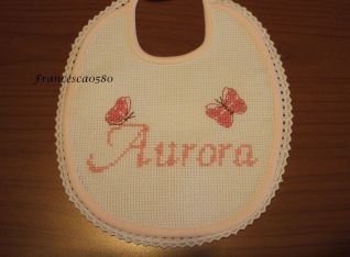 Bavaglino Aurora con farfalle