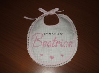 Bavaglino Beatrice + cuoricini