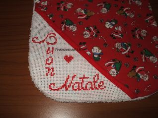 Bavaglino Buon Natale - particolare scritta
