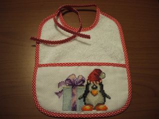 bavaglino pinguino Natale