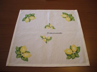 centrotavola quadrato con limoni - lato1
