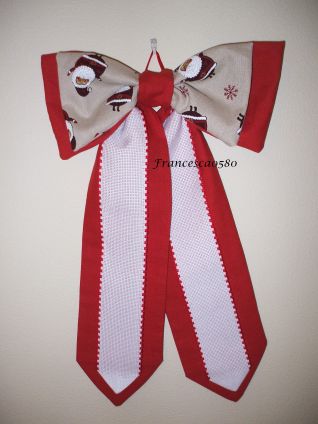 Fiocco Natale ricamabile