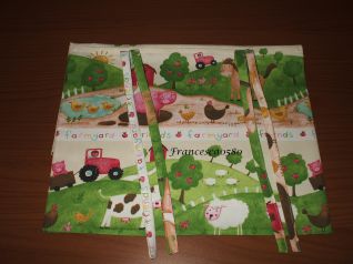 Porta pigiama fattoria - retro con laccetti