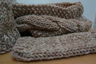 scaldacollo e scaldapolsi  con treccia