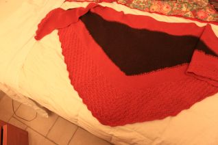 scialle punto grana riso