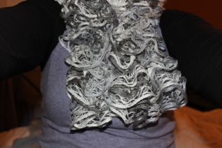 sciarpa bufferfly grigia melange