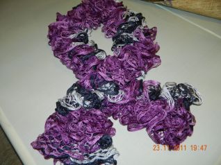 sciarpa farfalla viola