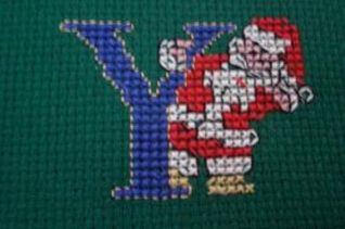 Particolare lettera Y blu