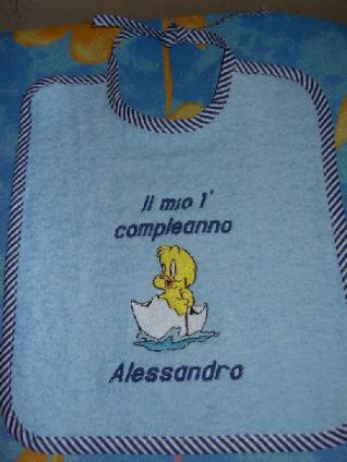 bavaglia primo compleanno
