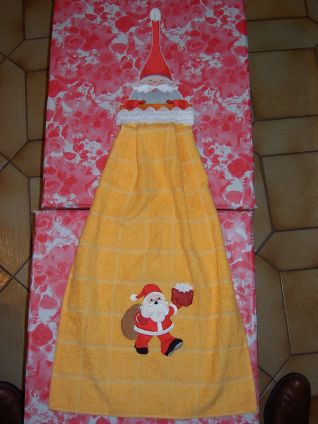 towel topper babbo natale