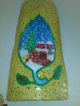 tegola dipinta a mano