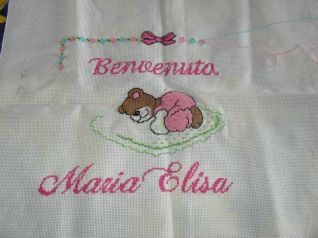 cuscino per la nascita di una bambina