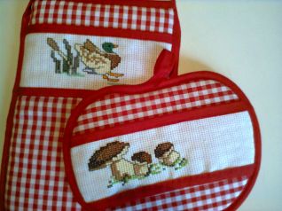 Set presine 1 ricamate punto corce