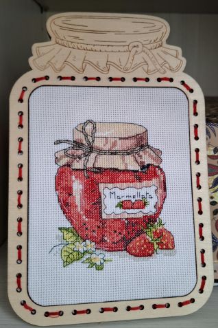 Quadretto Barattolo Marmellata Fragole