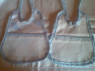 bavaglini in piquet tela aida e merletto a 1,70€