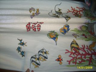 Tenda con fondale marino