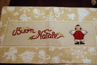 runner di Natale con angioletto