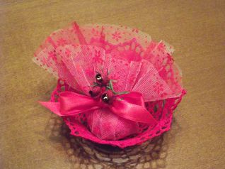 bomboniera cestino rosso per laurea