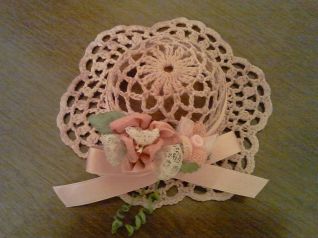 Cappellino rosa bomboniera