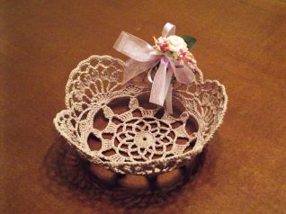 CESTINO UNCINETTO ROSA