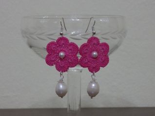 ORECCHINI ROSA UNCINETTO