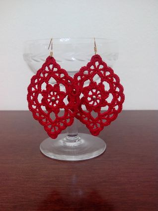 ORECCHINI ROSSI UNCINETTO