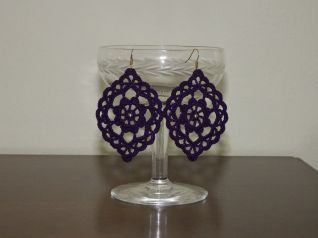 ORECCHINI VIOLA UNCINETTO