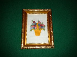 quadretto cestino con fiori 