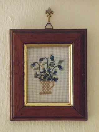 quadretto fiori celesti