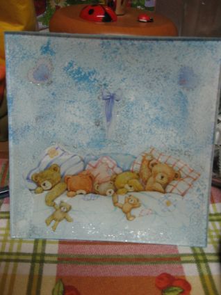 piattino decoupage