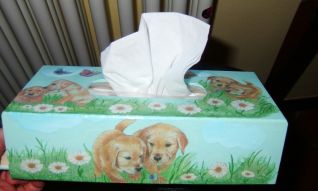 Porta fazzoletti con cani